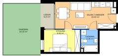 2 pokoje, mieszkanie 34,33 m², parter, oferta nr 3.0.4, Atria Nowe Żerniki, Wrocław, Żerniki, Fabryczna, ul. Ernesta Maya