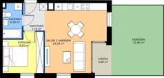 2 pokoje, mieszkanie 41,17 m², parter, oferta nr 3.0.2, Atria Nowe Żerniki, Wrocław, Żerniki, Fabryczna, ul. Ernesta Maya