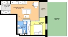 2 pokoje, mieszkanie 35,35 m², parter, oferta nr 3.0.8, Atria Nowe Żerniki, Wrocław, Żerniki, Fabryczna, ul. Ernesta Maya
