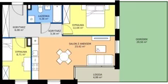 3 pokoje, mieszkanie 57,97 m², parter, oferta nr 4.0.3, Atria Nowe Żerniki, Wrocław, Żerniki, Fabryczna, ul. Ernesta Maya