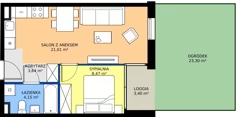 2 pokoje, mieszkanie 37,27 m², parter, oferta nr 4.0.2, Atria Nowe Żerniki, Wrocław, Żerniki, Fabryczna, ul. Ernesta Maya