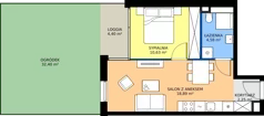 2 pokoje, mieszkanie 36,36 m², parter, oferta nr 2.0.1, Atria Nowe Żerniki, Wrocław, Żerniki, Fabryczna, ul. Ernesta Maya