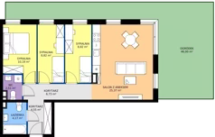 4 pokoje, mieszkanie 71,16 m², parter, oferta nr 4.0.1, Atria Nowe Żerniki, Wrocław, Żerniki, Fabryczna, ul. Ernesta Maya