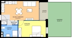 2 pokoje, mieszkanie 39,25 m², parter, oferta nr 2.0.4, Atria Nowe Żerniki, Wrocław, Żerniki, Fabryczna, ul. Ernesta Maya