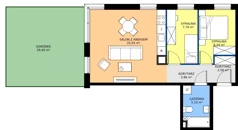 3 pokoje, mieszkanie 53,29 m², parter, oferta nr 5.0.2, Atria Nowe Żerniki, Wrocław, Żerniki, Fabryczna, ul. Ernesta Maya