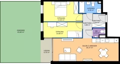 3 pokoje, mieszkanie 62,87 m², parter, oferta nr 5.0.7, Atria Nowe Żerniki, Wrocław, Żerniki, Fabryczna, ul. Ernesta Maya