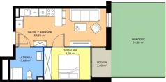 2 pokoje, mieszkanie 35,03 m², parter, oferta nr 6.0.2, Atria Nowe Żerniki, Wrocław, Żerniki, Fabryczna, ul. Ernesta Maya