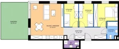 4 pokoje, mieszkanie 72,02 m², parter, oferta nr 6.0.7, Atria Nowe Żerniki, Wrocław, Żerniki, Fabryczna, ul. Ernesta Maya