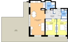 3 pokoje, apartament 84,80 m², parter, oferta nr B1.A.00.02M, ESSENSE Baltic Resort II, Dziwnów, ul. Kaprala Koniecznego 14