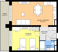 2 pokoje, apartament 56,50 m², parter, oferta nr B1.A.00.01M, ESSENSE Baltic Resort II, Dziwnów, ul. Kaprala Koniecznego 14