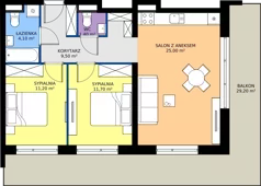 3 pokoje, apartament 62,90 m², parter, oferta nr B1.A.00.03M, ESSENSE Baltic Resort II, Dziwnów, ul. Kaprala Koniecznego 14