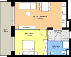 2 pokoje, apartament 49,20 m², parter, oferta nr B1.B.00.13M(NP), ESSENSE Baltic Resort II, Dziwnów, ul. Kaprala Koniecznego 14
