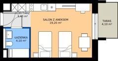 1 pokój, lokal inwestycyjny 26,70 m², parter, oferta nr B1.A.00.09, ESSENSE Baltic Resort IIA - lokale inwestycyjne, Dziwnów, ul. Kaprala Koniecznego 14