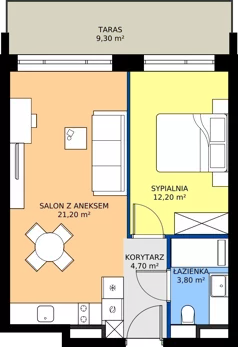 2 pokoje, lokal inwestycyjny 41,90 m², parter, oferta nr B1.B.00.04, ESSENSE Baltic Resort IIA - lokale inwestycyjne, Dziwnów, ul. Kaprala Koniecznego 14