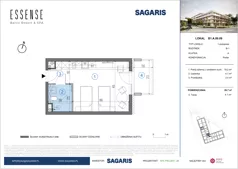 1 pokój, lokal inwestycyjny 26,70 m², parter, oferta nr B1.A.00.09, ESSENSE Baltic Resort IIA - lokale inwestycyjne, Dziwnów, ul. Kaprala Koniecznego 14