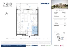 2 pokoje, lokal inwestycyjny 41,90 m², parter, oferta nr B1.B.00.04, ESSENSE Baltic Resort IIA - lokale inwestycyjne, Dziwnów, ul. Kaprala Koniecznego 14