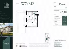 2 pokoje, mieszkanie 42,40 m², parter, oferta nr M-W7/02, GVD Baranówek, Kielce, Baranówek, ul. Rajtarska 10