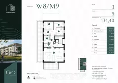 5 pokoi, apartament 134,40 m², piętro 3, oferta nr M-W8/09, GVD Baranówek, Kielce, Baranówek, ul. Rajtarska 10