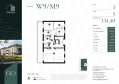 5 pokoi, mieszkanie 134,40 m², piętro 3, oferta nr M-W9/09, GVD Baranówek, Kielce, Baranówek, ul. Rajtarska 10