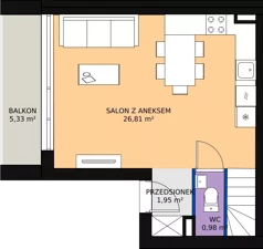 5 pokoi, mieszkanie 93,05 m², piętro 2, oferta nr 10, Apartamenty Gałczyńskiego, Kraków, Czyżyny, ul. Konstantego Ildefonsa Gałczyńskiego 35