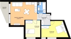 3 pokoje, mieszkanie 63,96 m², piętro 3, oferta nr 14, Apartamenty Gałczyńskiego, Kraków, Czyżyny, ul. Konstantego Ildefonsa Gałczyńskiego 35