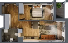 2 pokoje, mieszkanie 45,07 m², piętro 4, oferta nr 102, Osiedle na Górnej etap V, Kielce, Nowy Folwark, ul. Zbożowa