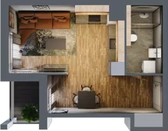 1 pokój, mieszkanie 28,65 m², piętro 6, oferta nr 60, Osiedle na Górnej etap V, Kielce, Nowy Folwark, ul. Zbożowa