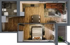 2 pokoje, mieszkanie 43,09 m², piętro 5, oferta nr 43, Osiedle na Górnej etap V, Kielce, Nowy Folwark, ul. Zbożowa
