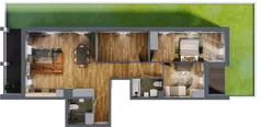 3 pokoje, mieszkanie 83,26 m², piętro 1, oferta nr 9, Osiedle na Górnej etap V, Kielce, Nowy Folwark, ul. Zbożowa