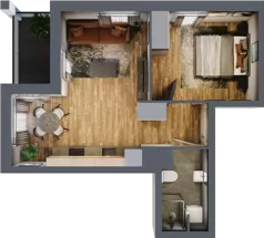 2 pokoje, mieszkanie 38,41 m², piętro 6, oferta nr 51, Osiedle na Górnej etap V, Kielce, Nowy Folwark, ul. Zbożowa