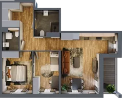 3 pokoje, mieszkanie 63,60 m², piętro 1, oferta nr 89, Osiedle na Górnej etap V, Kielce, Nowy Folwark, ul. Zbożowa