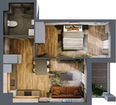 2 pokoje, mieszkanie 39,31 m², piętro 3, oferta nr 27, Osiedle na Górnej etap V, Kielce, Nowy Folwark, ul. Zbożowa