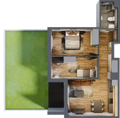 3 pokoje, mieszkanie 54,15 m², piętro 1, oferta nr 15, Osiedle na Górnej etap V, Kielce, Nowy Folwark, ul. Zbożowa