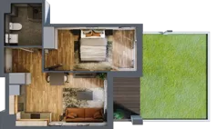 2 pokoje, mieszkanie 39,29 m², parter, oferta nr 3, Osiedle na Górnej etap V, Kielce, Nowy Folwark, ul. Zbożowa