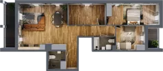 3 pokoje, mieszkanie 83,26 m², piętro 1, oferta nr 9, Osiedle na Górnej etap V, Kielce, Nowy Folwark, ul. Zbożowa