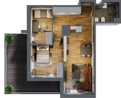 3 pokoje, mieszkanie 53,81 m², piętro 8, oferta nr 124, Osiedle na Górnej etap V, Kielce, Nowy Folwark, ul. Zbożowa