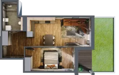2 pokoje, mieszkanie 43,09 m², piętro 5, oferta nr 43, Osiedle na Górnej etap V, Kielce, Nowy Folwark, ul. Zbożowa