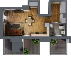 1 pokój, mieszkanie 35,41 m², piętro 8, oferta nr 125, Osiedle na Górnej etap V, Kielce, Nowy Folwark, ul. Zbożowa