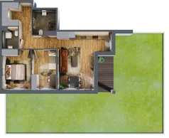 3 pokoje, mieszkanie 63,60 m², piętro 1, oferta nr 89, Osiedle na Górnej etap V, Kielce, Nowy Folwark, ul. Zbożowa