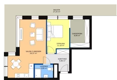 2 pokoje, apartament inwestycyjny 56,22 m², piętro 2, oferta nr B1/1/9, Infinity Mountain Resort, Świeradów-Zdrój, ul. Leśna