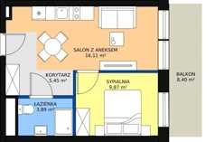 2 pokoje, apartament inwestycyjny 35,32 m², piętro 4, oferta nr B1/3/3, Infinity Mountain Resort, Świeradów-Zdrój, ul. Leśna