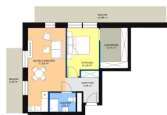 2 pokoje, apartament inwestycyjny 51,65 m², piętro 4, oferta nr B1/3/9, Infinity Mountain Resort, Świeradów-Zdrój, ul. Leśna