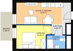 2 pokoje, apartament inwestycyjny 34,22 m², piętro 3, oferta nr B2/3/10, Infinity Mountain Resort, Świeradów-Zdrój, ul. Leśna