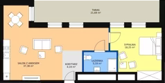 2 pokoje, apartament inwestycyjny 65,01 m², piętro 4, oferta nr B2/4/4, Infinity Mountain Resort, Świeradów-Zdrój, ul. Leśna