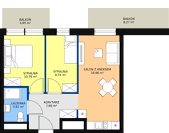 3 pokoje, apartament inwestycyjny 50,05 m², piętro 1, oferta nr B3/1/10, Infinity Mountain Resort, Świeradów-Zdrój, ul. Leśna