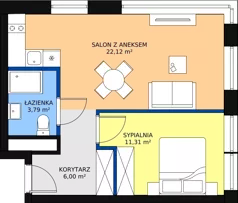 2 pokoje, apartament inwestycyjny 43,22 m², przyziemie, oferta nr B3/-1/2, Infinity Mountain Resort, Świeradów-Zdrój, ul. Leśna