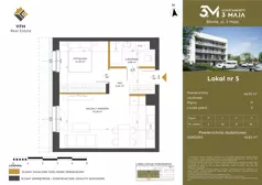 2 pokoje, mieszkanie 42,71 m², piętro 3, oferta nr 43, Apartamenty 3 Maja, Błonie, ul. 3 Maja