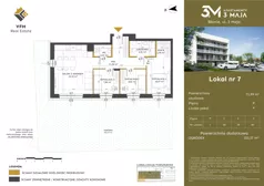 4 pokoje, mieszkanie 71,99 m², parter, oferta nr 7, Apartamenty 3 Maja, Błonie, ul. 3 Maja