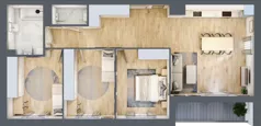 4 pokoje, mieszkanie 86,82 m², piętro 4, oferta nr 97, CORSO - etap 2A, Łódź, Polesie, Stare Polesie, ul. Kasprzaka 5