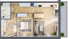 3 pokoje, mieszkanie 62,53 m², piętro 3, oferta nr 26, CORSO - etap 2A, Łódź, Polesie, Stare Polesie, ul. Kasprzaka 5